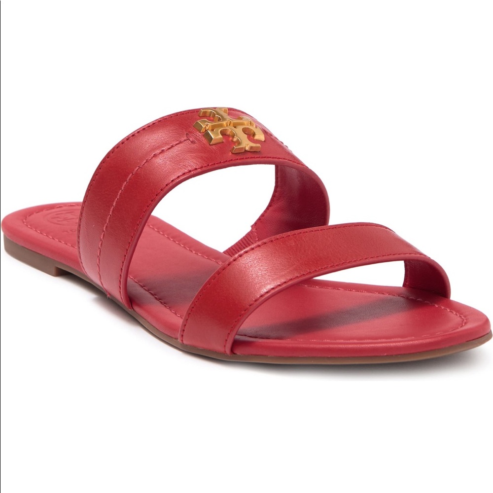 🔥🔥TORY BURCH Everly Leather Slide sandal
